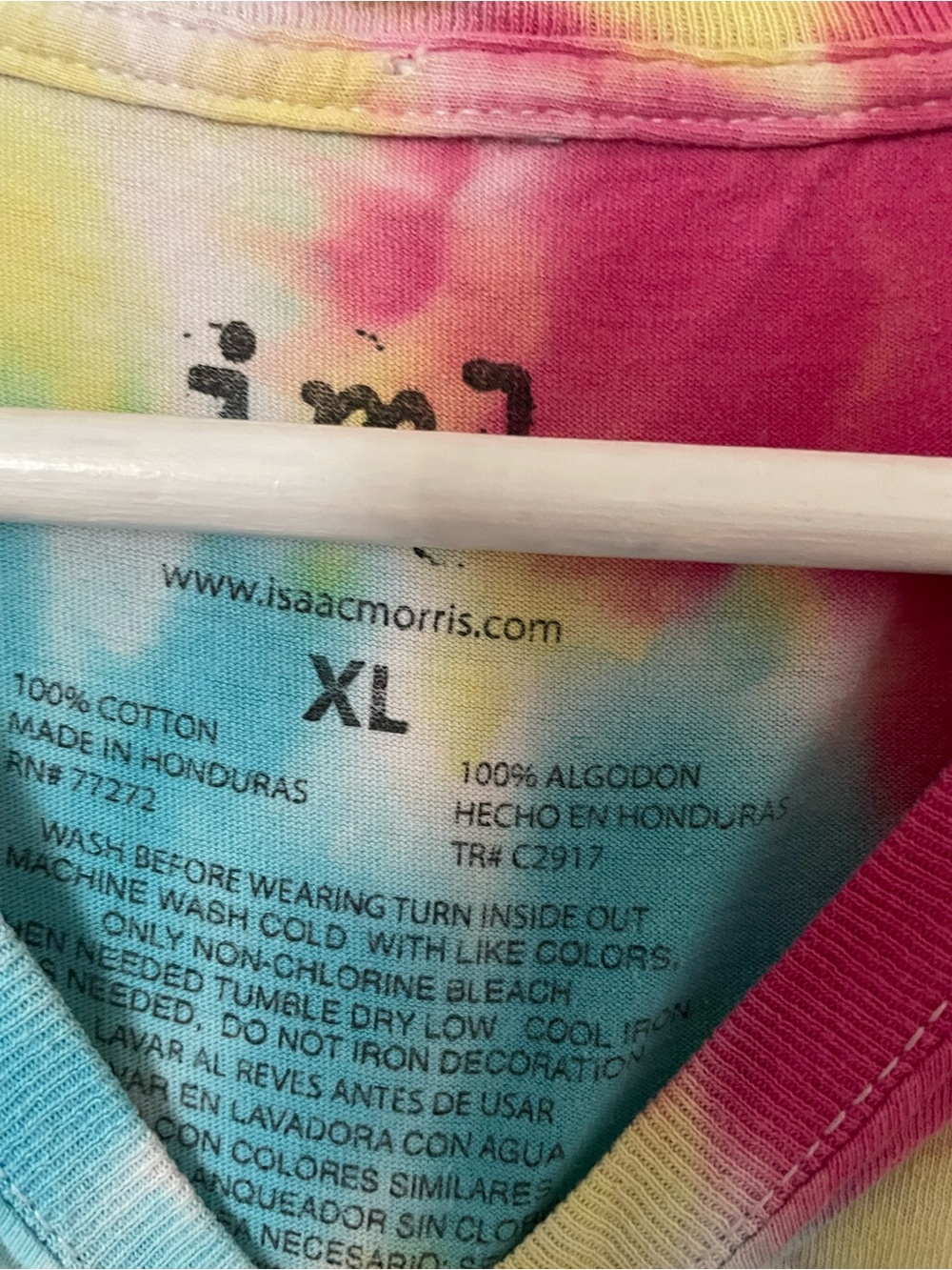 Tie-Dye Alien Graphic Short Sleeve Tee - Multicolor - Picture 6 of 7